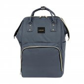 Çok Amaçlı Fermuarlı Anne Bebek Bakım Sırt Çantası Klasik Gri - 1