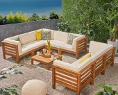 Buggy Wood (180x180 Köşe)(180cm Sedir) Bahçe,Balkon,Teras  Köşe Koltuk - 1