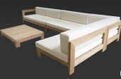 *BUĞLEM* Ahşap Sedir Takımı 240cmx160cmx70 cm Bahçe Balkon Teras - 1