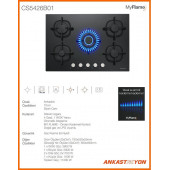 Silverline CS5426B01 Ankastre Ocak 9 Kademeli ısı ayarı Döküm Izgaralı - 2