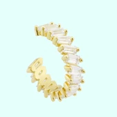 Altın Kıkırdak Küpe 14 Ayar Earcuff Baget Taşlı - 1