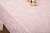 Finezza İpek Lüx Jakar Polycotton Kumaş Pudra Masa Örtüsü 160x220 cm - 1073 - 4