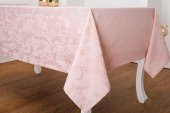 Finezza İpek Lüx Jakar Polycotton Kumaş Pudra Masa Örtüsü 160x350 cm - 1074 - 3