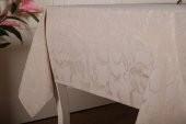 Finezza İpek Lüx Jakar Polycotton Kumaş Taş Masa Örtüsü 160x220 cm - 1076 - 4