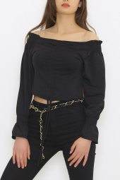 Omuz Gipeli Bluz Siyah - 8884.224. - 3