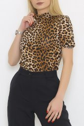 Desenli Bluz Leopar - 1089.1212. - 1