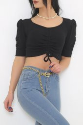 Önü Büzgülü Body Siyah - 9139.1567. - 4