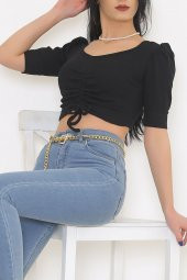 Önü Büzgülü Body Siyah - 9139.1567. - 5