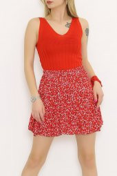 Şortlu Etek Kırmızıçiçekli - 9163.316. - 4