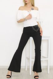 Kayık Yaka Bluz Beyaz - 9122.1153. - 2