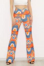 Digital İspanyol Paça Pantolon Turuncumavi - 9175.1254. - 1