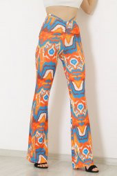 Digital İspanyol Paça Pantolon Turuncumavi - 9175.1254. - 5