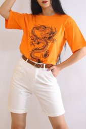 Gabardin Kemerli Şort Beyaz - 6375.299. - 2