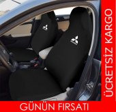 Mitsubishi Logolu Penye Oto Servis Kılıfı Likrali Kumaş Bağlama Lastikli - 3