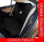 Mitsubishi Logolu Penye Oto Servis Kılıfı Likrali Kumaş Bağlama Lastikli - 4