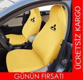 Mitsubishi Logolu Penye Oto Servis Kılıfı Likrali Kumaş Bağlama Lastikli - 7