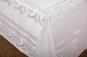 Finezza Mona Lüx Jakar Bambu Kumaş Gri Masa Örtüsü  Dikdörtgen 160x220 cm - 1081 - 8