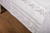 Finezza Mona Lüx Jakar Bambu Kumaş Gri Masa Örtüsü  Dikdörtgen 160x220 cm - 1081 - 10