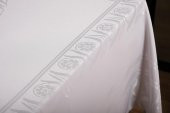 Finezza Mona Lüx Jakar Bambu Kumaş Gri Masa Örtüsü  Dikdörtgen 160x220 cm - 1081 - 11