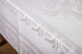 Finezza Mona Lüx Jakar Bambu Kumaş Gri Masa Örtüsü  Dikdörtgen 160x220 cm - 1081 - 12
