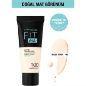Maybelline Fit Me Matte+Poreless Fondöten - 100 Warm Ivory - 3