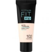 Maybelline  Fit Me Matte+Poreless Fondöten - 102 Fair Ivory thumbnail 1