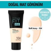 Maybelline Fit Me Matte+Poreless Fondöten - 104 Soft Ivory - 4