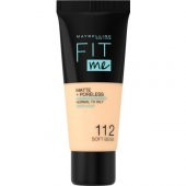 Maybelline Fit Me Matte+Poreless Fondöten NO:112 Soft Beige - 2