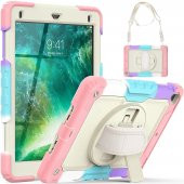 Apple iPad 5 Air 9.7 Uyumlu Askılı Gökkuşağı Strap Tablet Kılıfı - 1