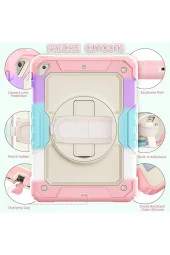 Apple iPad Pro 9.7 (2016) Uyumlu Gökkuşağı Strap Tablet Kılıfı thumbnail 2