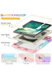 Apple iPad Pro 9.7 (2016) Uyumlu Gökkuşağı Strap Tablet Kılıfı thumbnail 6