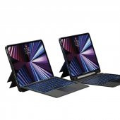 iPad 10.2 2021 (9.Nesil) Fuchsia Mag Touch Klavyeli Standlı Kılıf - 7