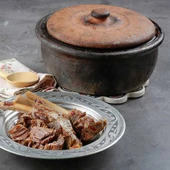 Piev Doğal El Yapımı Fırınlanmış Kapaklı Toprak Güveç Tencere 24 cm - 3