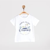 NK Kids Beyaz Erkek Bebek T-Shırt - 1