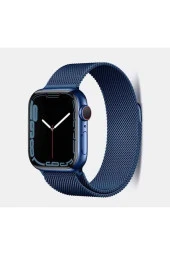 Apple Watch 7 45mm KRD-01 Metal Kordon Dayanıklı Tel Örgü Tasarım thumbnail 1