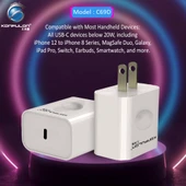 Type-C Girişli Cihazlarla Uyumlu Konfulon C69D 20W PD Şarj Cihazı thumbnail 6