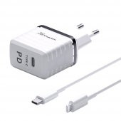 iPhone Uyumlu Konfulon C32D 20W PD Şarj Cihazı + Lightning Kablo - 1