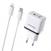 iPhone Uyumlu Konfulon C32D 20W PD Şarj Cihazı + Lightning Kablo - 2