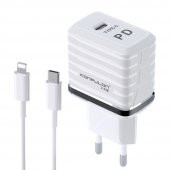 iPhone Uyumlu Konfulon C32D 20W PD Şarj Cihazı + Lightning Kablo - 3