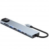 8in1 Dönüştürücü Hub113 Newface TYPEC,HDMI,RJ45,100M,USB,PD,SD,TF - 3