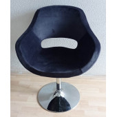 Bekleme Koltuğu Krom Tepsi Ayaklı Döküm Süngerli Kumaş Antrasit - 1