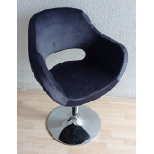 Bekleme Koltuğu Krom Tepsi Ayaklı Döküm Süngerli Kumaş Antrasit - 2