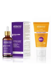 ALLDERMO GÜNEŞ KOLAJEN SETİ ( COLLAGEN SERUM + SPF 50 ANTİAGEİNG GÜNEŞ KREMİ) yaşlanma karşıtı - 1
