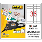 Ekstrafix Laser Etiket 45x30 Laser-Copy-Inkjet Fİx-5036 - 1