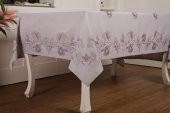 Finezza Müge Lüx Jakar Kumaş Mor Masa Örtüsü  Dikdörtgen 160x320 cm - 1084 - 2
