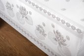 Finezza Nilüfer Lüx Jakar Kumaş Gri Masa Örtüsü  Dikdörtgen 160x220 cm - 1087 - 6