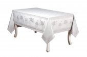 Finezza Nilüfer Lüx Jakar Kumaş Gri Masa Örtüsü  Dikdörtgen 160x220 cm - 1087 - 8