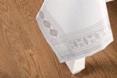 Finezza Nilüfer Lüx Jakar Kumaş Gri Masa Örtüsü  Dikdörtgen 160x220 cm - 1087 - 10