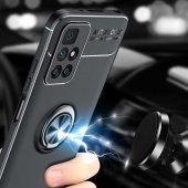 Xiaomi Redmi 10 Kılıf Standlı Yüzüklü Manyetik Silikon - 7