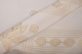 Finezza Nilüfer Lüx Jakar Kumaş Bej Masa Örtüsü  Dikdörtgen 160x320 cm - 1089 - 5